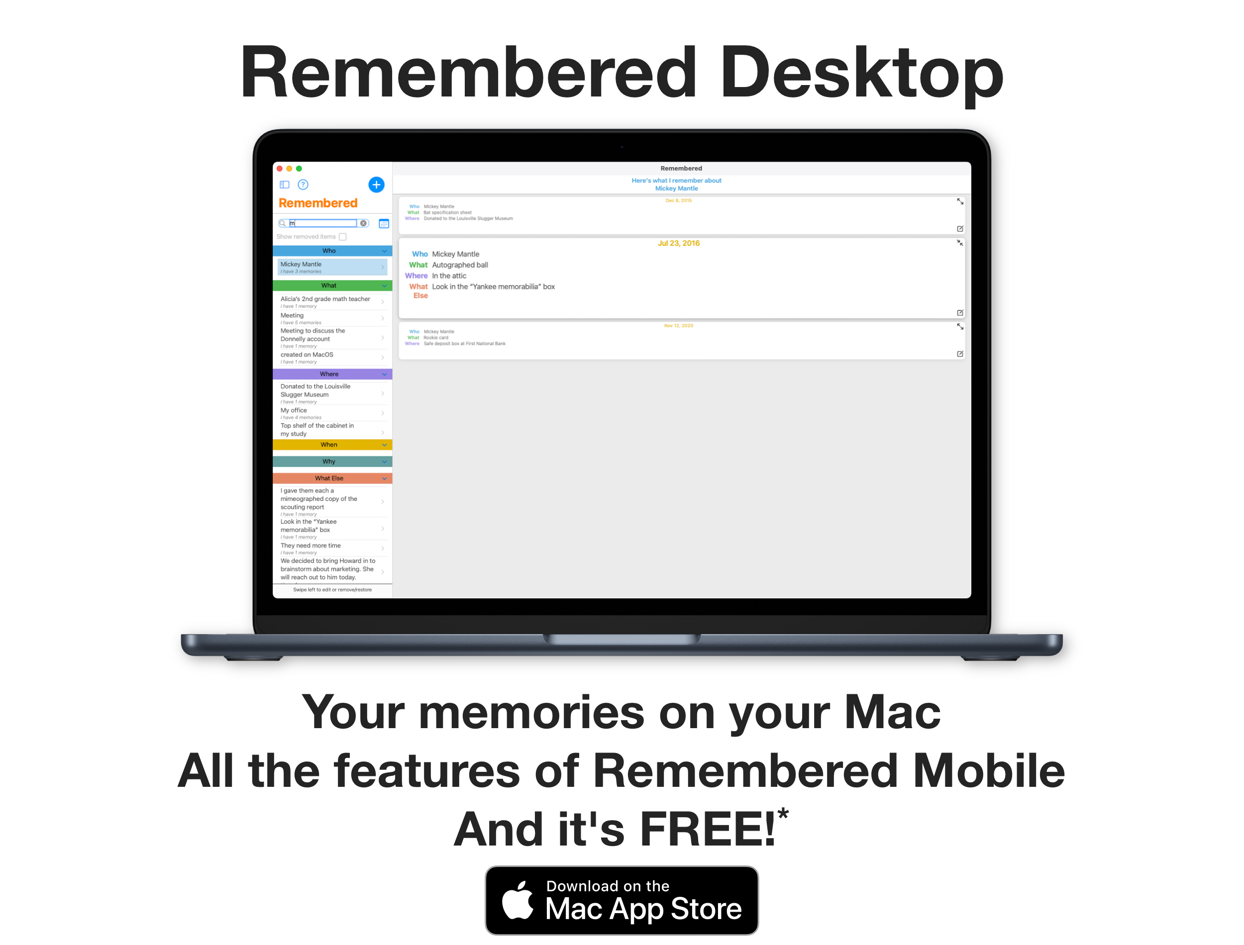A link to Remembered Desktop on the Apple Mac App Store